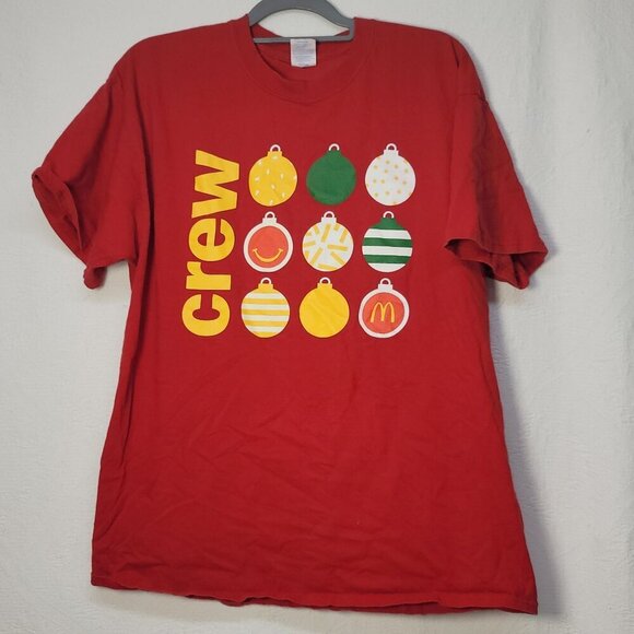 847. Port Company Short Sleeve Christmas T-Shirt Red Sz XL - Picture 1 of 8